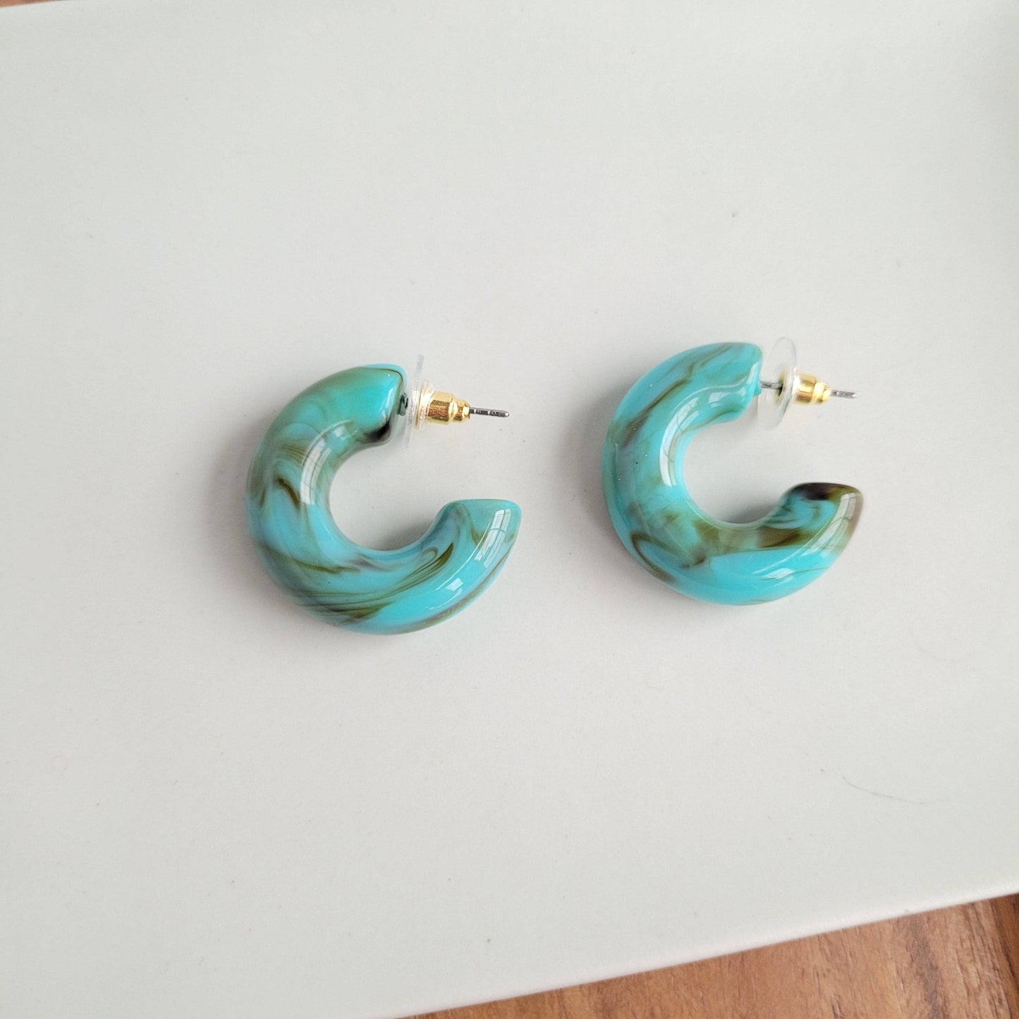 Turquoise Chloe Hoops