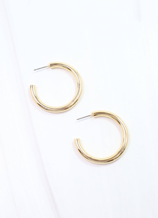 1.5" Shiny Gold Hoops
