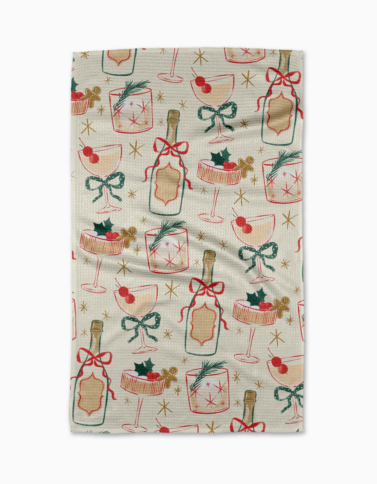 Geometry - Christmas Cocktails Tea Towel