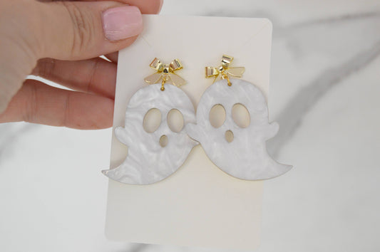 Ghost Halloween Acrylic Earrings
