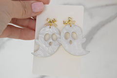 Ghost Halloween Acrylic Earrings