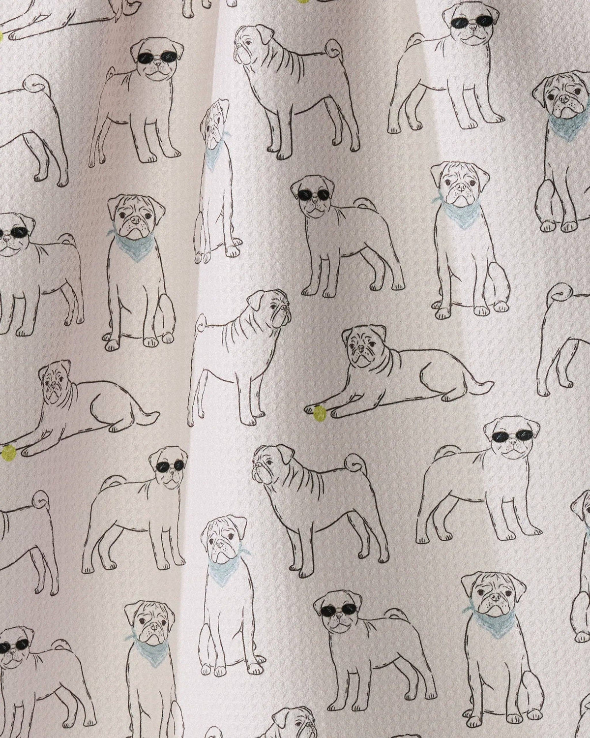 Geometry - Pug Pals Tea Towel