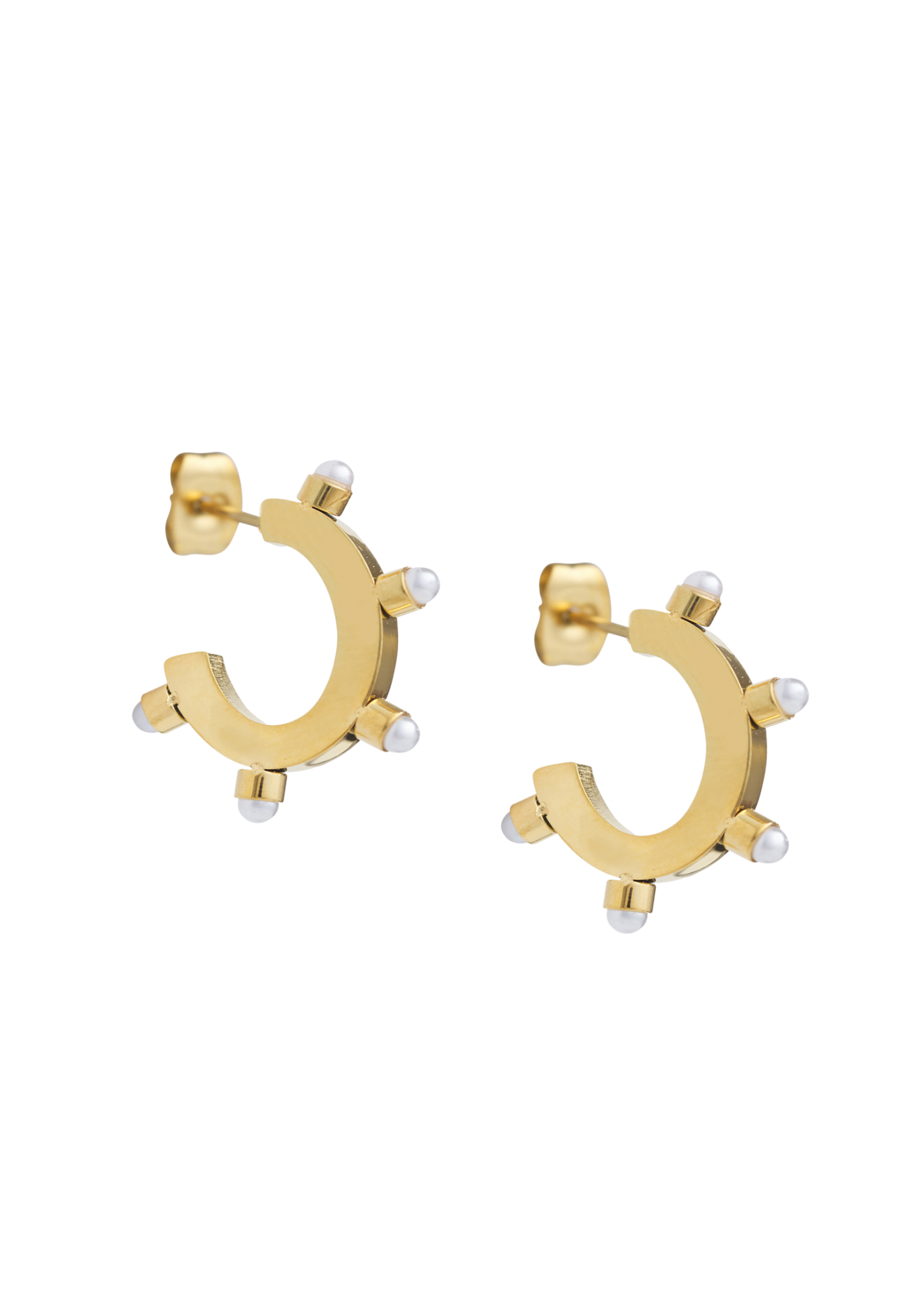 Hjane Jewels - Belle Pearl Hoops Hypoallergenic Water Resistant