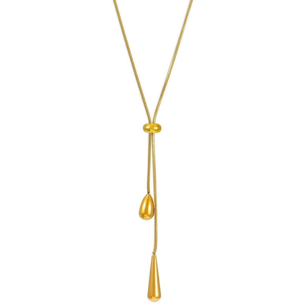 Minimalist Teardrop Pendant Titanium Steel Necklace