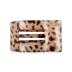 TELETIES - Flat Rectangle Hair Clip | Medium | Blonde Tortoise