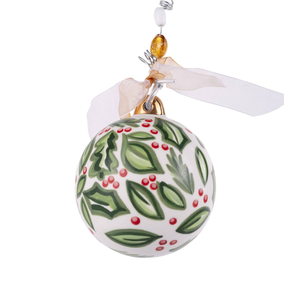 Glory Haus - Merry Christmas Holly Ornament
