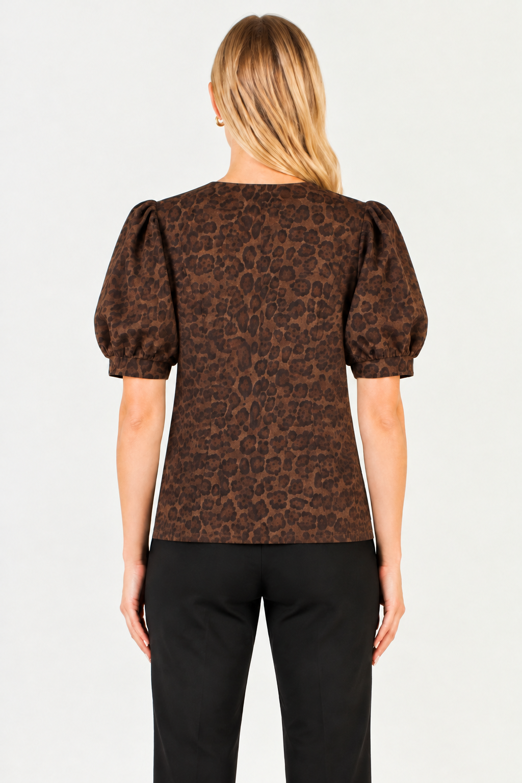 THML Suede Animal Print Top