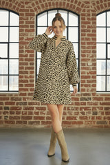 Textured Leopard Dress