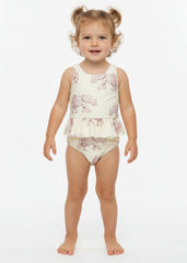 Tutu Elephant Ruffle Waist Suspender Swimsuit