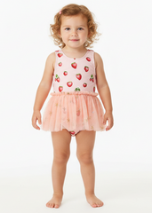 Strawberry Ballet Skirt Swimsuit