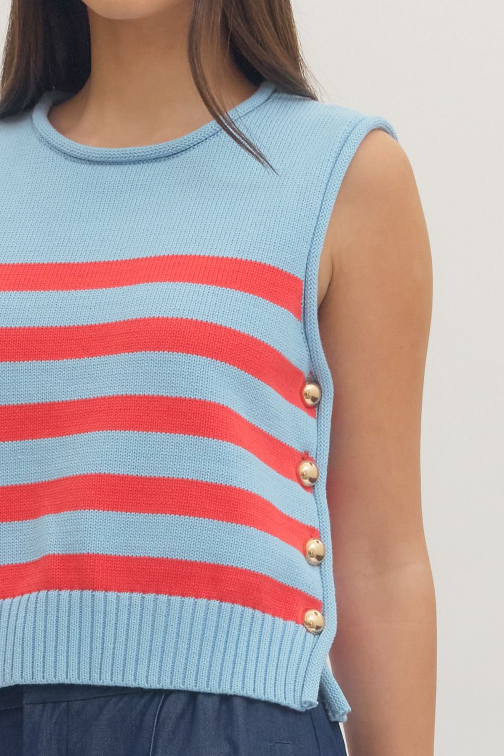 Striped Knit Tank Top