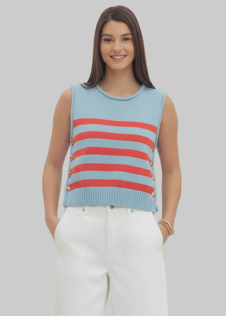 Striped Knit Tank Top