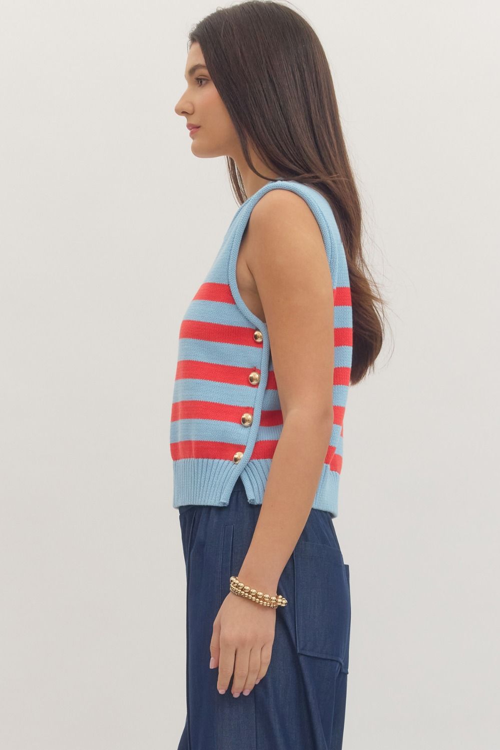 Striped Knit Tank Top
