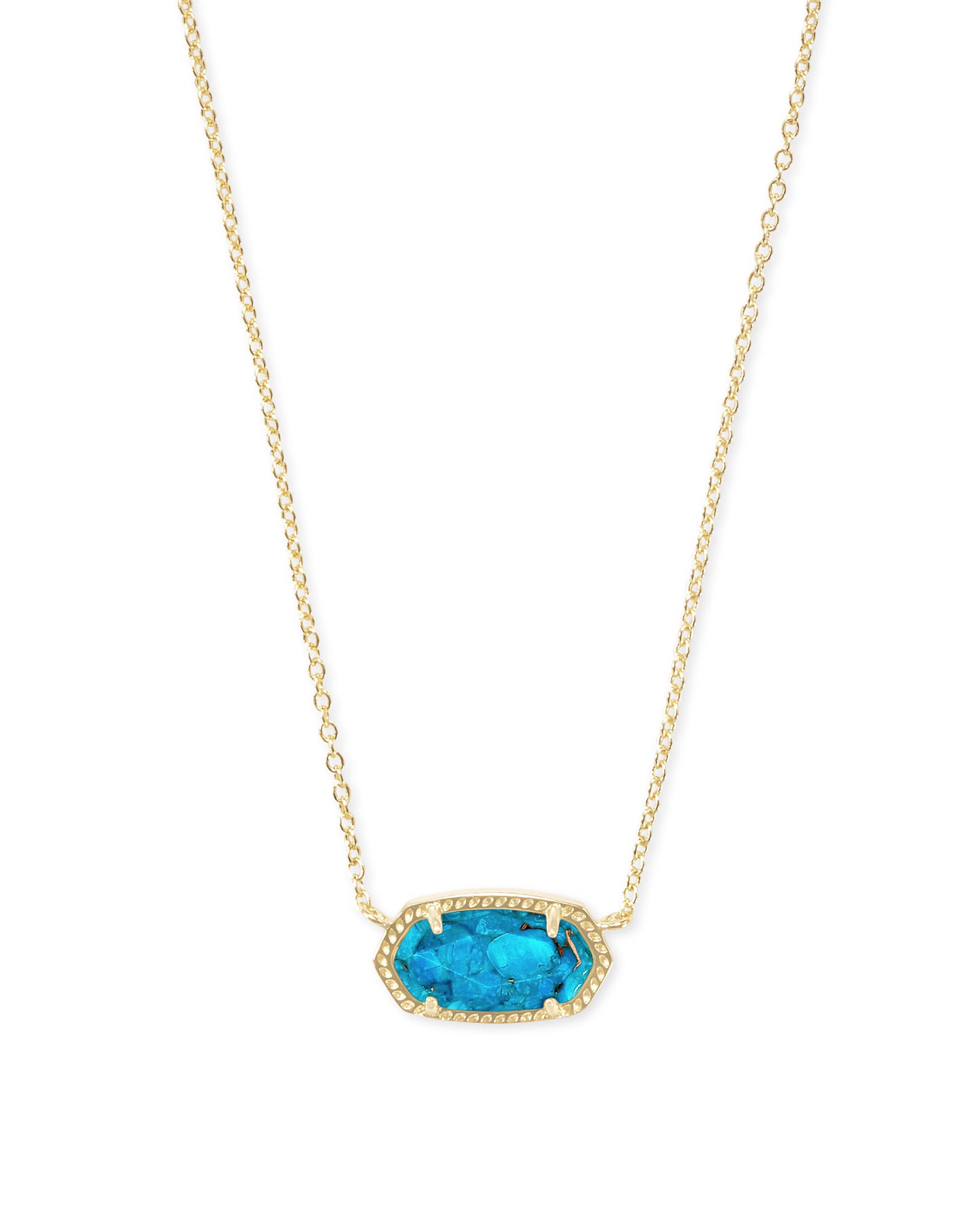 Elisa Short Pendant Necklace Turquoise