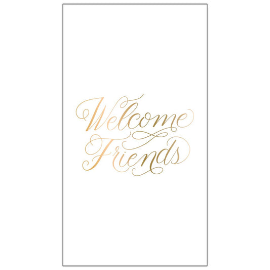 Paper Guest Napkins | Welcome Friends- Foil - 24ct