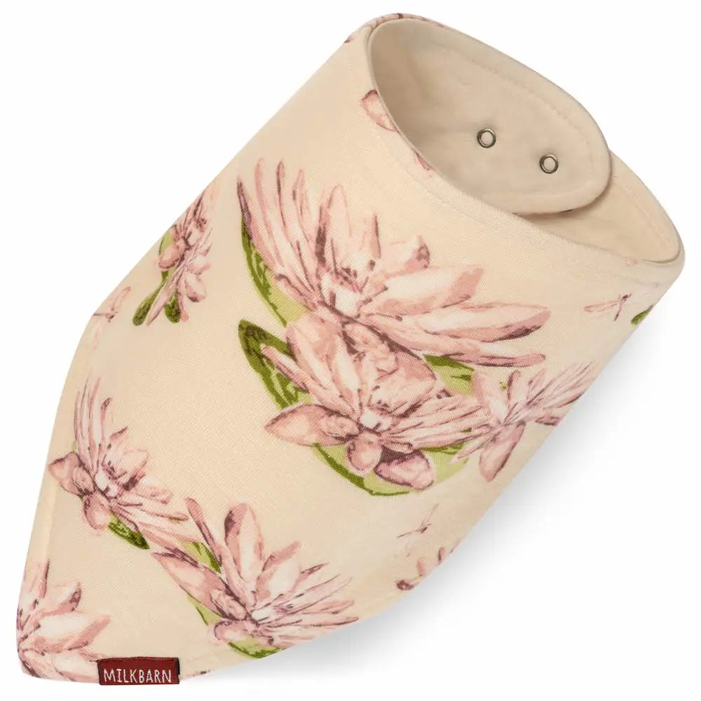 Water Lily Bamboo Muslin Two-Piece Burp Cloth Set