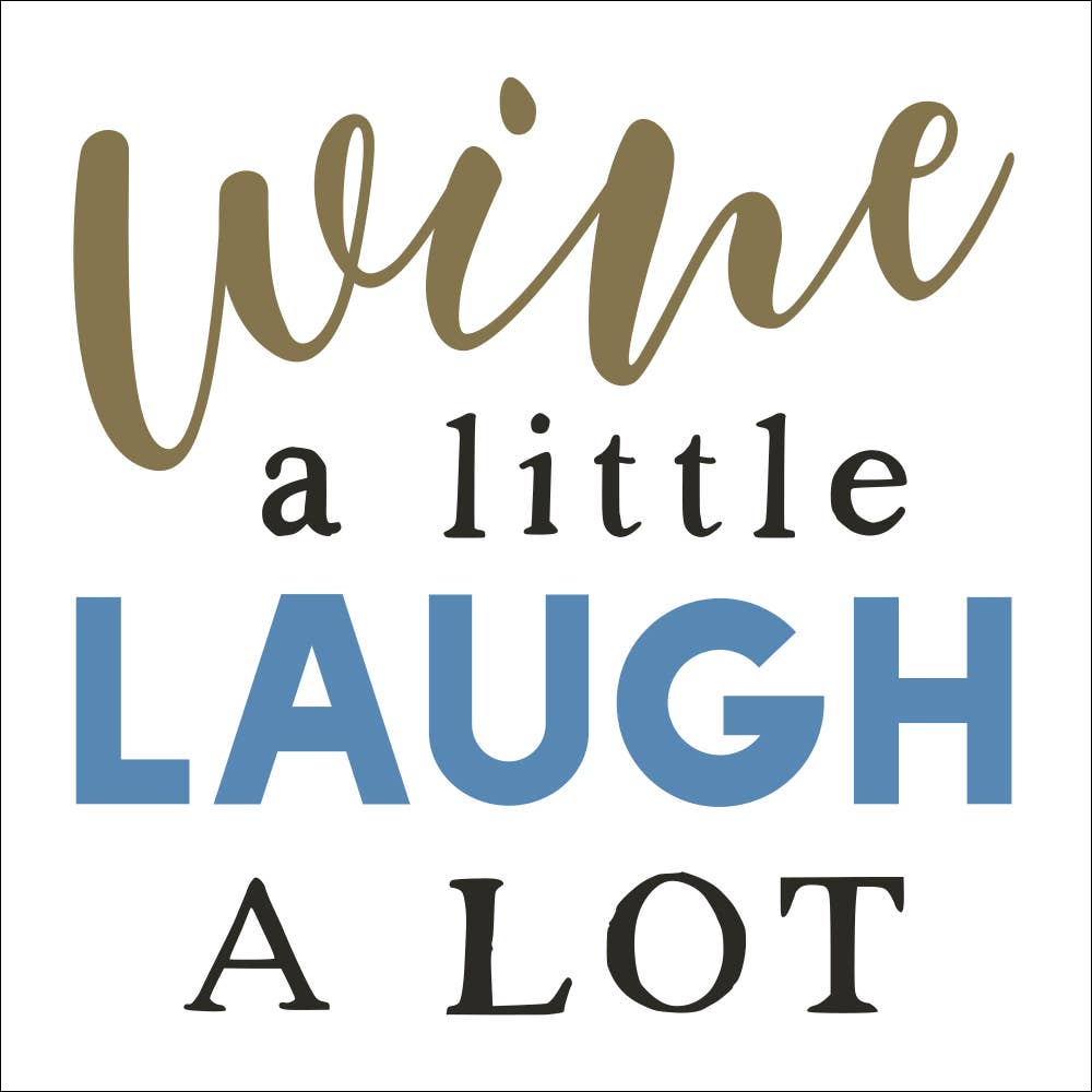 Cocktail Napkins l Wine A Little Laugh A Lot - 20ct