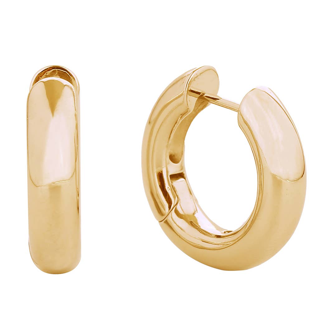 14K Gold-Dipped Chunky Hoop Earrings