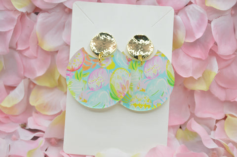 Preppy Easter Floral Earrings