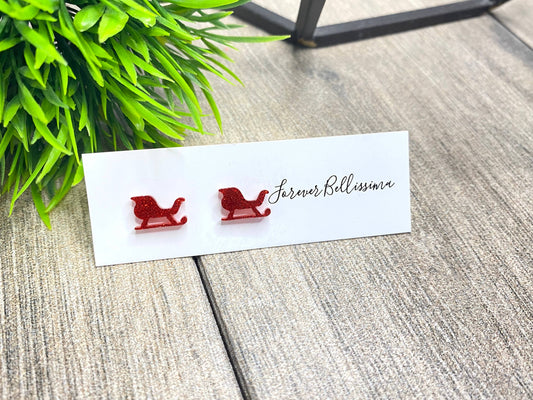 Santa Sleigh Earrings
