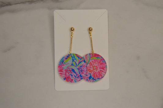 Preppy Colorful Circle Acrylic Earrings