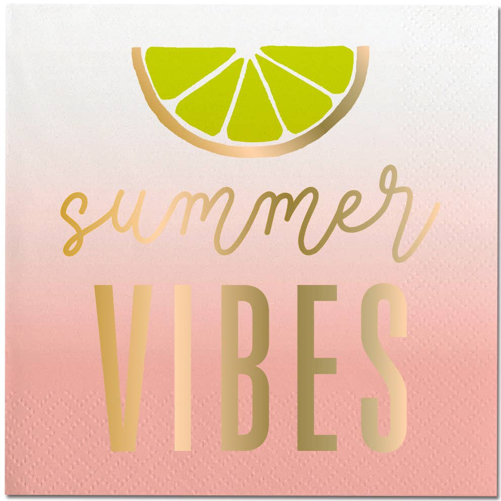 Cocktail Napkins | Summer Vibes - Foil - 20ct