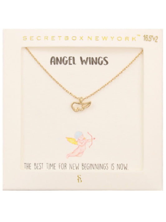 Girls Secret Box Angel Wing Necklace
