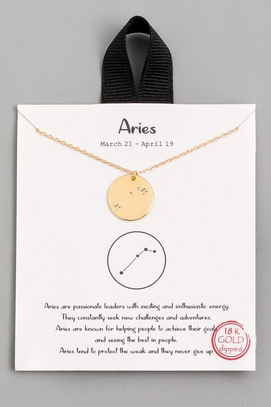 Gold Dipped Zodiac Necklace