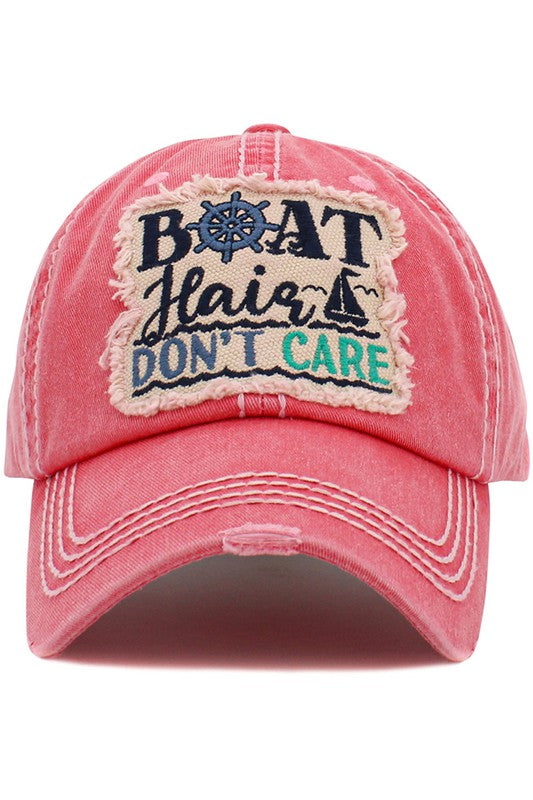 BOAT HAIR DON'T CARE Vintage Ball Cap