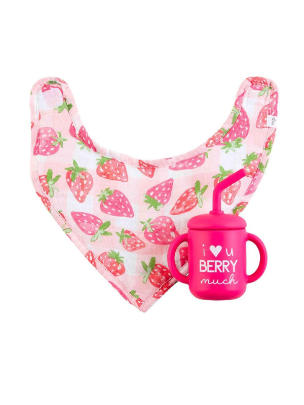 Berry Silicone Cup & Bib Set