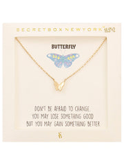 Girls Secret Box Butterfly Necklace