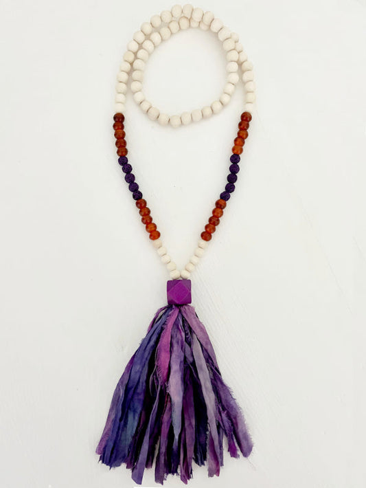 Clemson Tassel Necklace