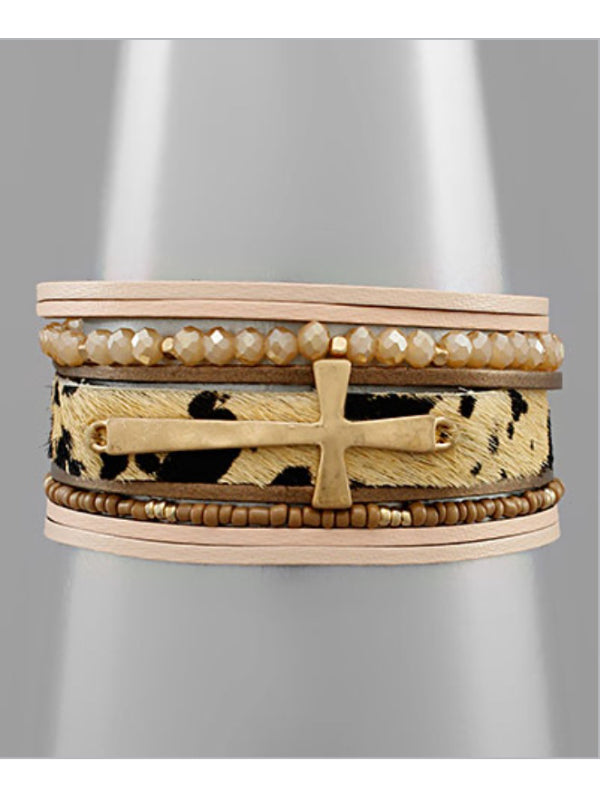 Cross & Animal Magnetic Bracelet