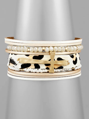 Cross & Animal Magnetic Bracelet