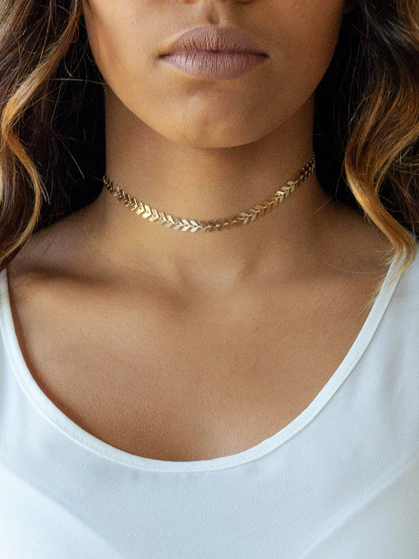 Decorative Fish Bone Choker