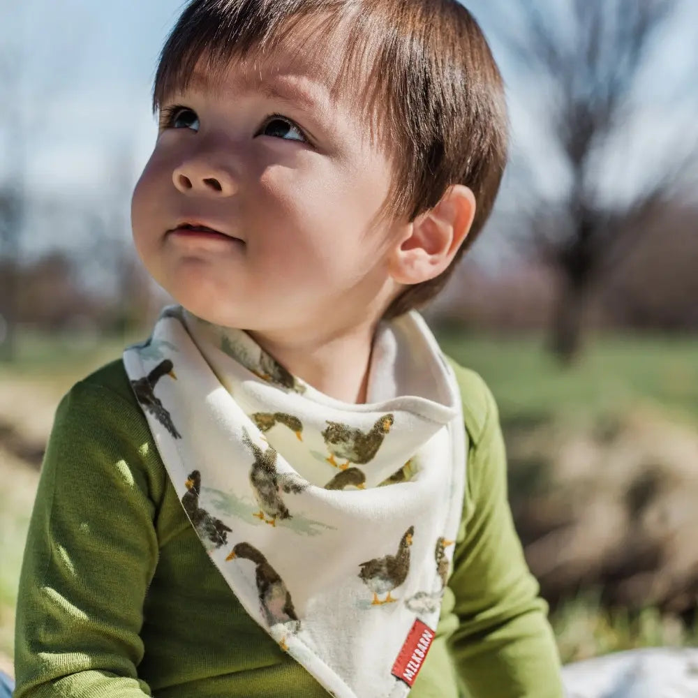 Vintage Planes Organic Cotton Three-Layer Kerchief Bib