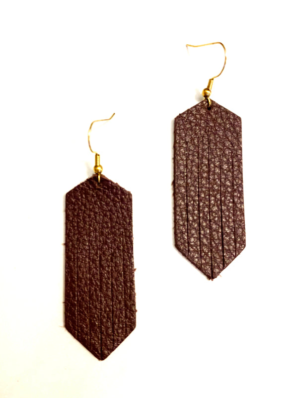 Fringed Leather Earring