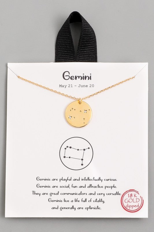 Gold Dipped Zodiac Necklace