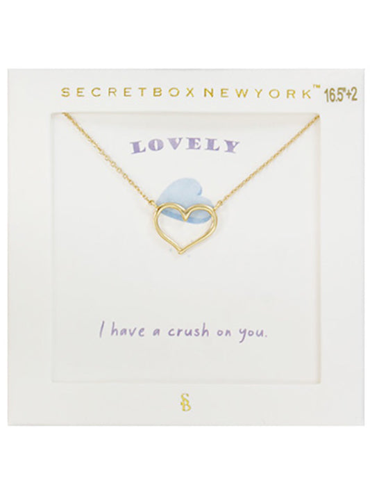 Girls Secret Box Heart Necklace