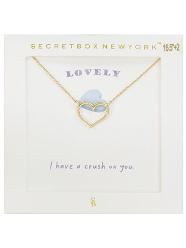Girls Secret Box Heart Necklace