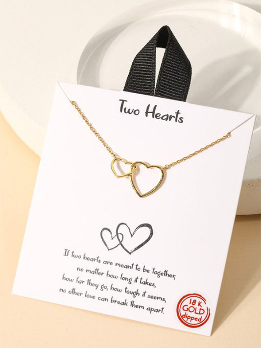 Heart Cutout Link Charm Necklace