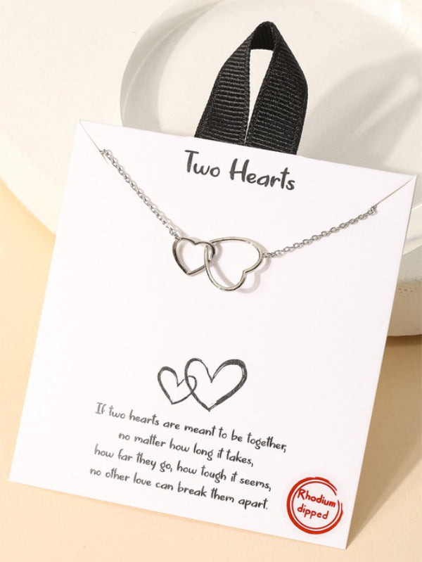 Heart Cutout Link Charm Necklace