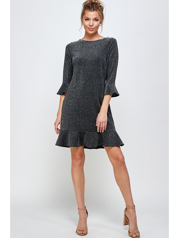 Holiday Shimmer Dress Small / Black/Silver Shimmer Holiday Shimmer Dress Small / Black/Silver Shimmer