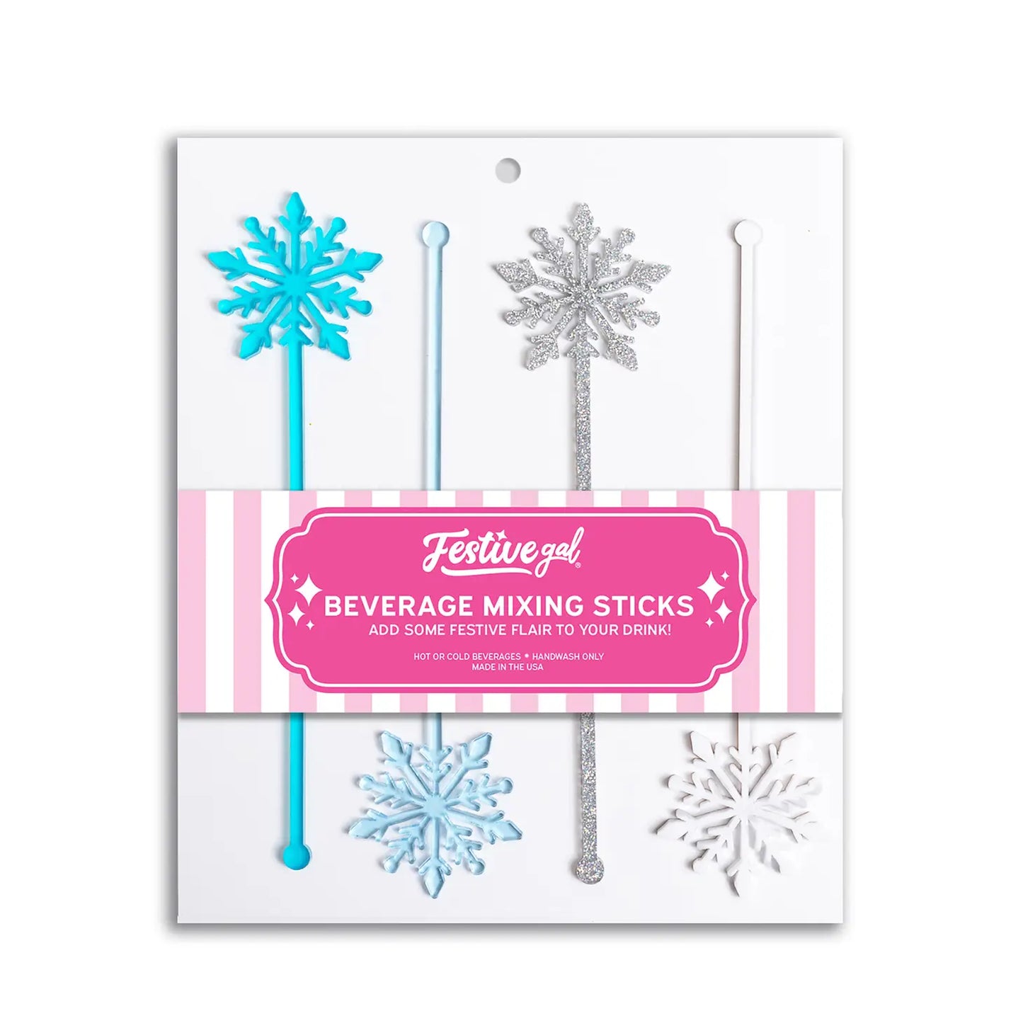 Holiday Snowflake Swizzle Sticks