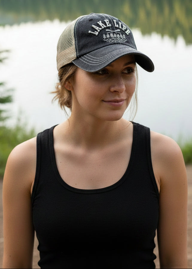 LAKE LIFE Mesh Vintage Baseball Cap