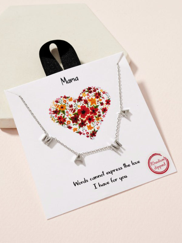 MAMA Letter Charm Necklace