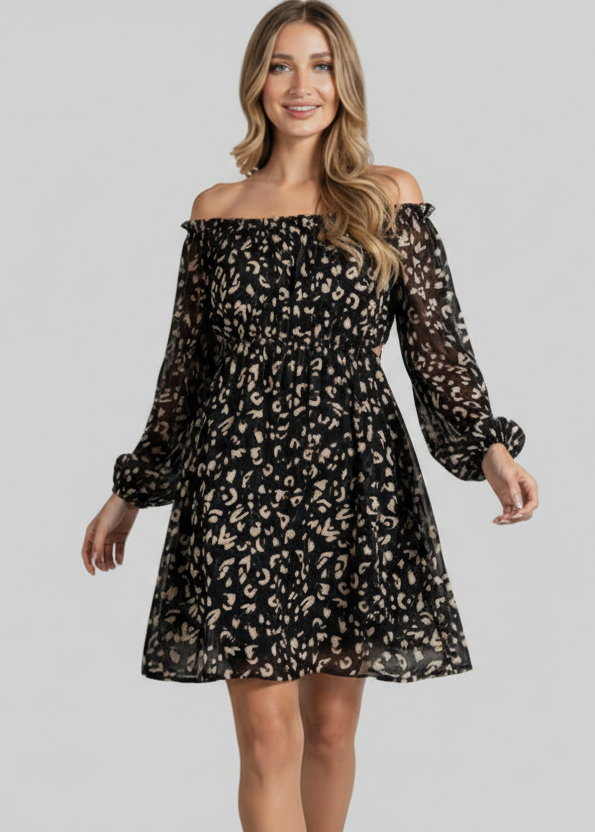 Metallic Leopard Dress