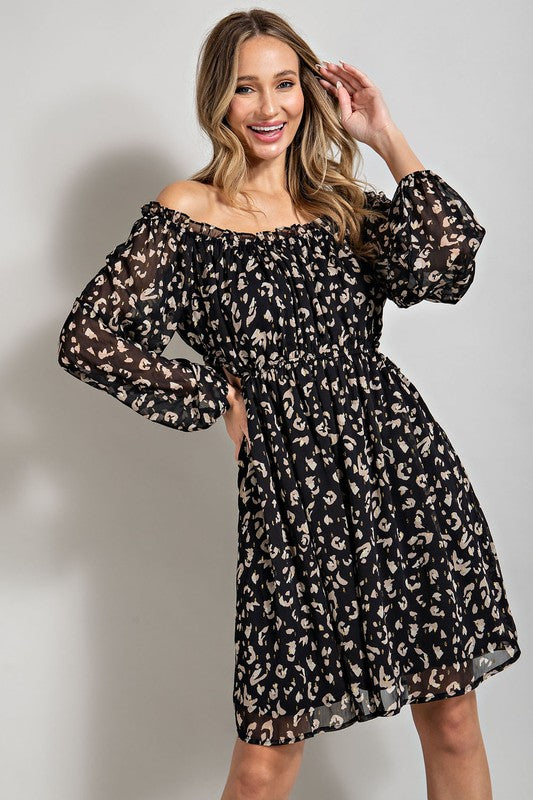 Metallic Leopard Dress