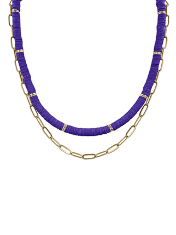 Multi Function Gold Chain Rubber Necklace