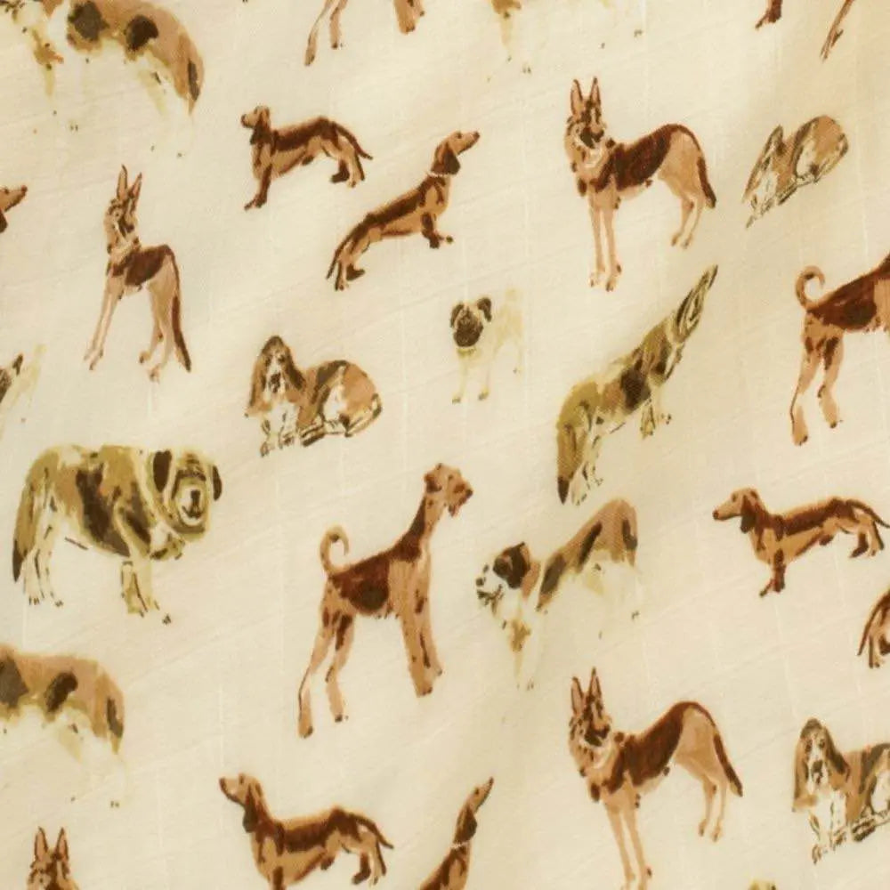 Natural Dog Organic Cotton Muslin Two-Piece Burp Cloth Set